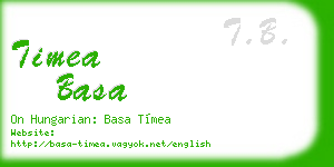 timea basa business card